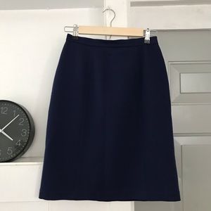 Thierry Mugler Navy Pencil Skirt